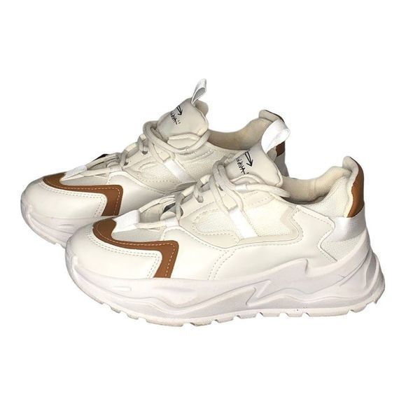 Chunky White Tennis Shoes size 4 - Picture 3 of 7